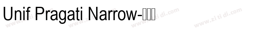 Unif Pragati Narrow字体转换